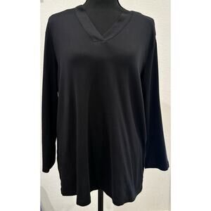 Lands’ End Knit Top 3/4 Sleeves Size Large
